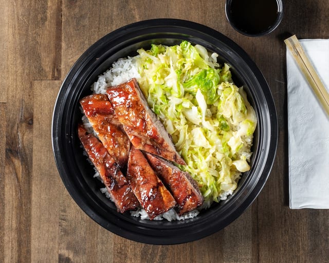 BBQ Pork Rib Over Rice.