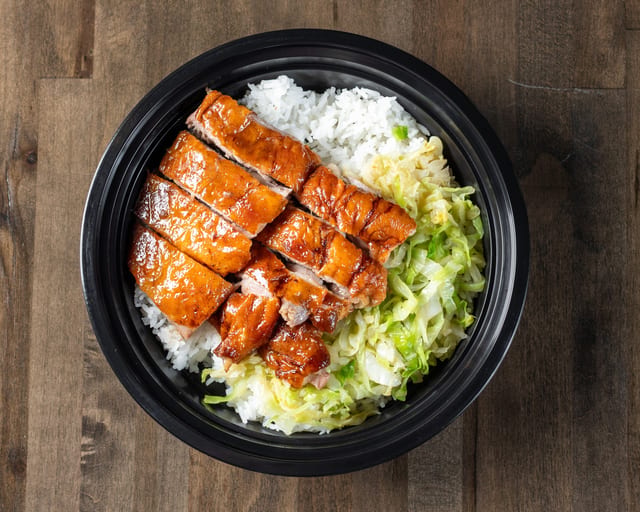 BBQ Duck Over Rice.
