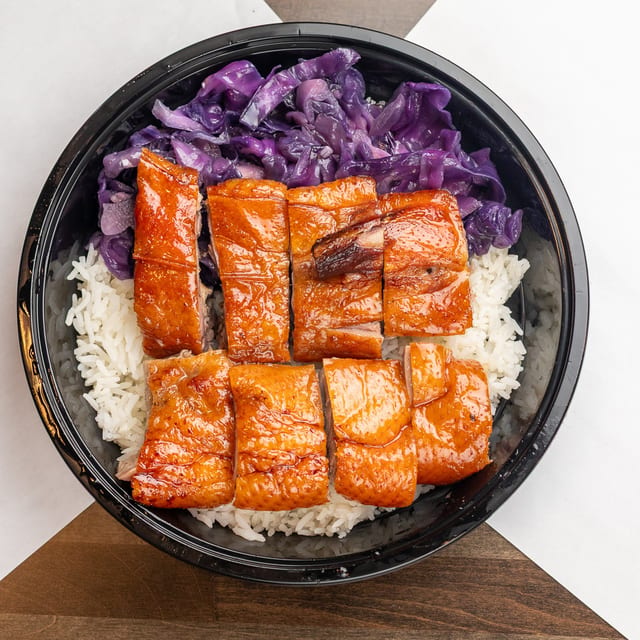 BBQ Duck Over Rice.