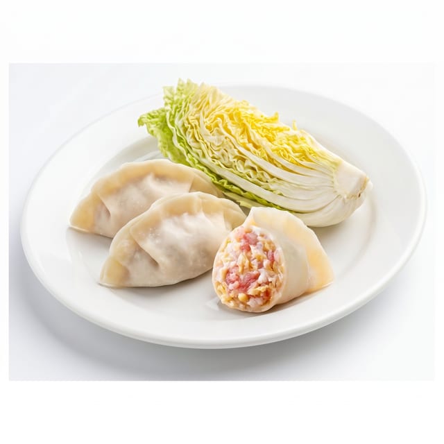 Cabbage & Pork Fried Dumplings.